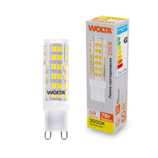 Светодиодная лампа WOLTA 7Вт 3000K G9 кукуруза матовая WSTD-JCD-7W3KG9-C