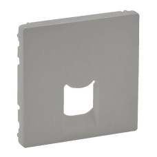 Лицевая панель Legrand Valena Life розетки телефонной RJ-11/Ethernet RJ-45 алюминий 755412