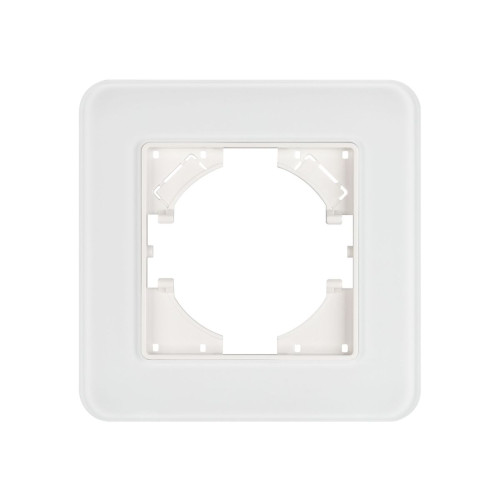 Рамка стеклянная на 1 пост Arlight FRM-OMALI-SFGS-1-WH 049675