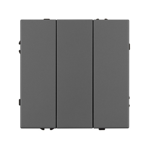 Механизм выключателя трехклавишный непроходной Arlight SWT-NOBE-MK03-SFPL-GR (230V, 10A) (Серый базальт) 061799