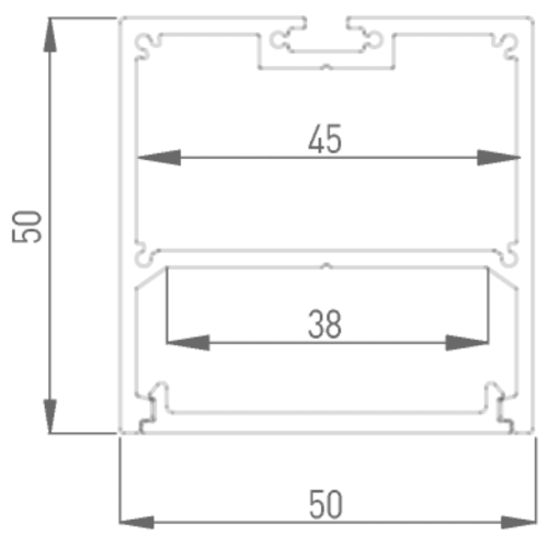 Алюминиевый профиль DesignLed LS.5050-W-R 010369