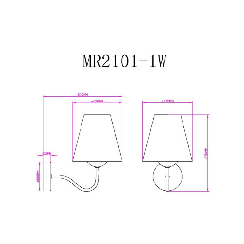 Бра Myfar Charlotte MR2101-1W