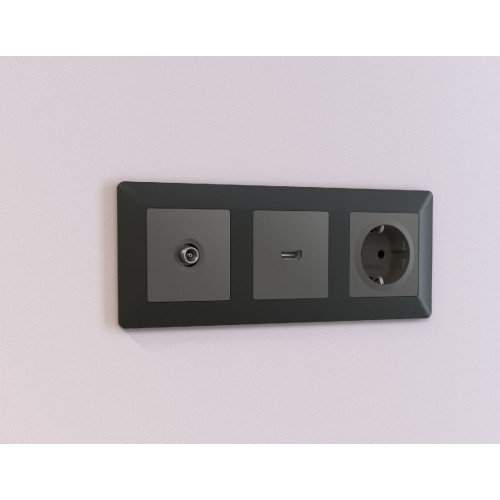 Лицевая панель для HDMI розетки Ambrella Volt Alfa AP9140