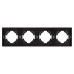 Рамка пластиковая на 4 поста Arlight FRM-TENDO-SFPL-4-BK 054654