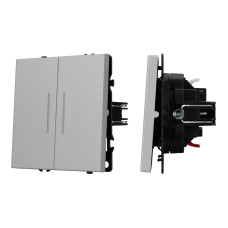 Механизм выключателя двухклавишный непроходной Arlight LED SWT-NOBE-MK02-SFPL-L-IS (230V, 10A) 059418