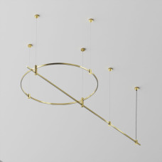 Основание круглое+прямое  на тросовых подвесах Hang для трековых светильников Maytoni Technical Flarity TFC-Flar-H05-BS