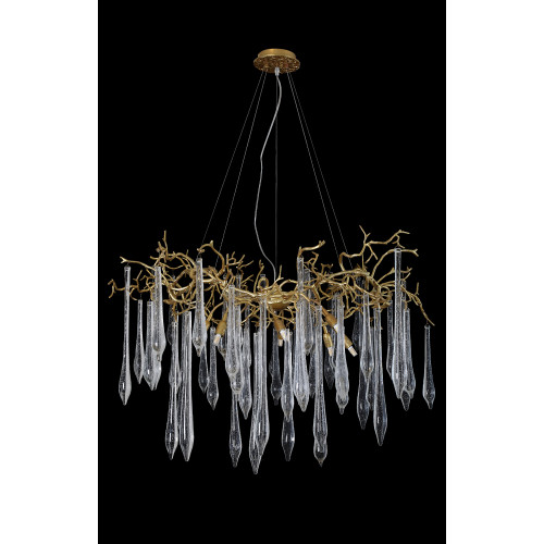 Подвесная люстра Crystal Lux Reina REINA SP8 D1000 GOLD PEARL