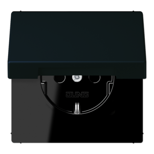 Розетка 2K+З с крышкой Jung LC1520BFKL248