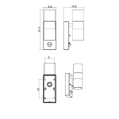 Архитектурный светильник Arte Lamp Mistero A3322AL-2BK