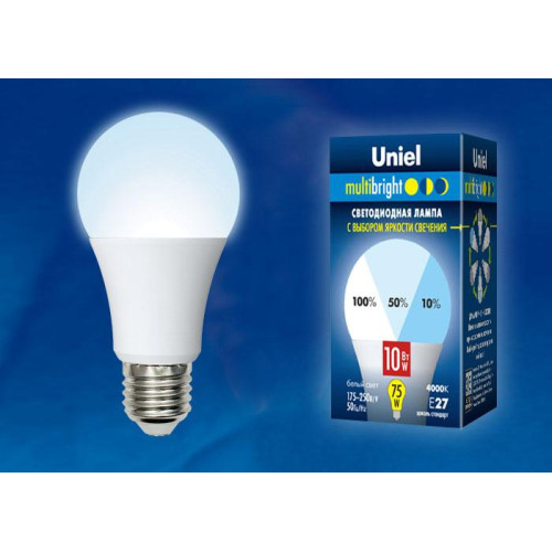 Лампа светодиодная (UL-00001813) Uniel E40 70W 4000K матовая LED-M105-70W/NW/E40/FR ALV02WH