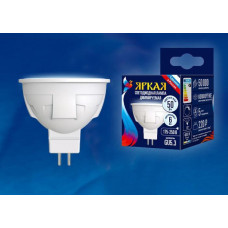 Лампа светодиодная диммируемая (UL-00003989) Uniel GU5.3 6W 4000K матовая LED-JCDR 6W/NW/GU5.3/FR/DIM PLP01WH