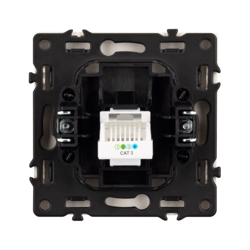 Механизм телефонной розетки Arlight SCT-NOBE-MTL1-SFPL-CA (RJ-11, 4C) (Кашемир) 061892