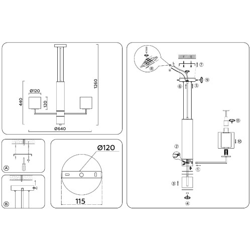 Подвесная люстра Ambrella Light High Light Heigh Light LH56011