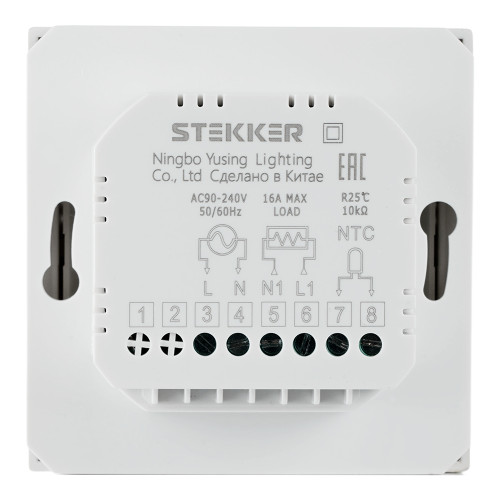 Терморегулятор Wi-Fi (механизм) Stekker Эмили RSW00-5119-01 белый фарфор soft touch 50376