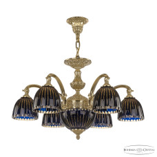 Подвесная люстра Bohemia Ivele Crystal Verona 72209P/6/175 G P1 D Amber-Blue/H-1K