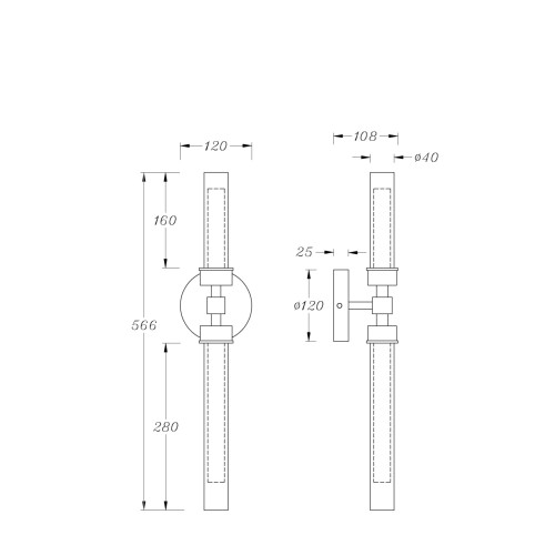 Настенный светильник Maytoni Stelo MOD116WL-L7BS3K
