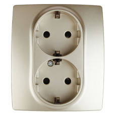 Розетка 2P+E Schuko со шторками Эра 12-2104-04 Б0014702