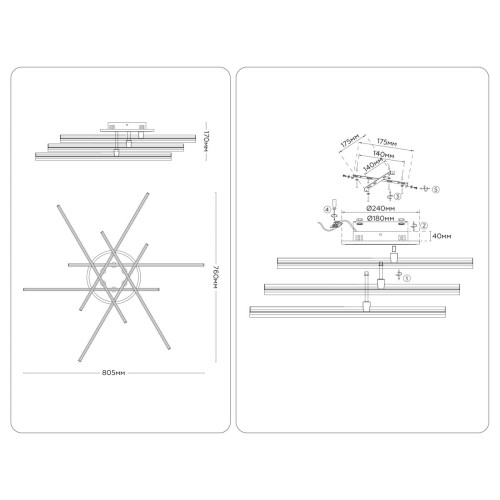 Потолочный светильник Ambrella Light Comfort LineTech FL6254