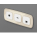 Лицевая панель для компьютерной/телефонной розетки RJ-45/RJ-11 Ambrella Volt Omega OP1120