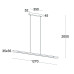 Линейный подвесной светильник Italline IT013-6020 black/silver 3000K