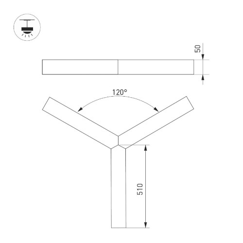 Линейный подвесной светильник Arlight SP-RAYS-3-HANG-5050-510-34W Day4000 049208