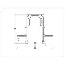 Коннектор угловой внутренний для встраиваемого шинопровода под ГКЛ 9,5 Ambrella Light Magnetic Standard GL3362-9.5