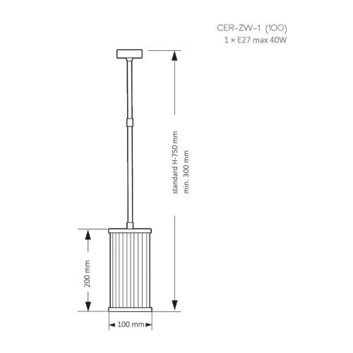 Подвесной светильник Kutek Mood Cero CER-ZW-1 (Z) 100