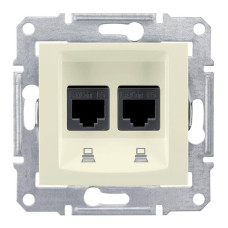 Розетка компьютерная 2хRJ45 Schneider Electric Sedna UTP SDN4800147