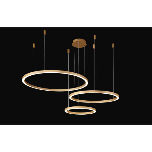 Подвесной светодиодный светильник Crystal Lux FORTUNA SP158W LED D400+600+800 GOLD