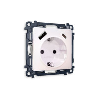 Комплект механизма розетки 2USB A+C 20W (быстрая зарядка) с/з Ambrella Volt Alfa MA210010