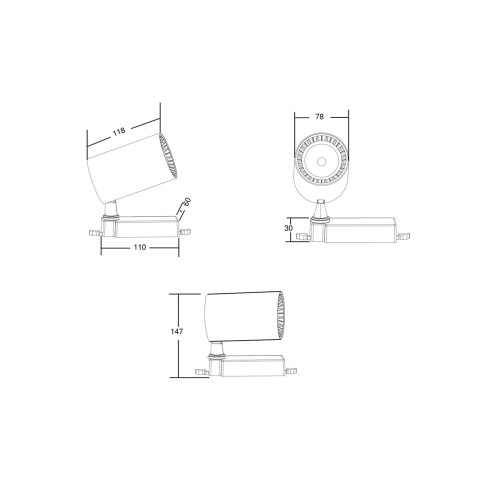 Трековый светильник Maytoni Technical Vuoro TR029-3-10W3K-W