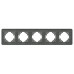 Рамка на 5 постов стеклянная Arlight FRM-OMALI-SFGS-5-GR 049722