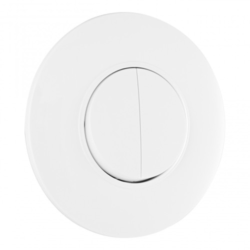 Выключатель круглый двухклавишный с рамкой Arte Milano SET08-1-30-2 white