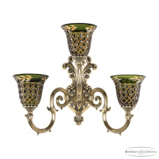 Бра Bohemia Ivele Crystal Verona 7203B14/2+1/175 GB P2 U Amber-Green/H-1J
