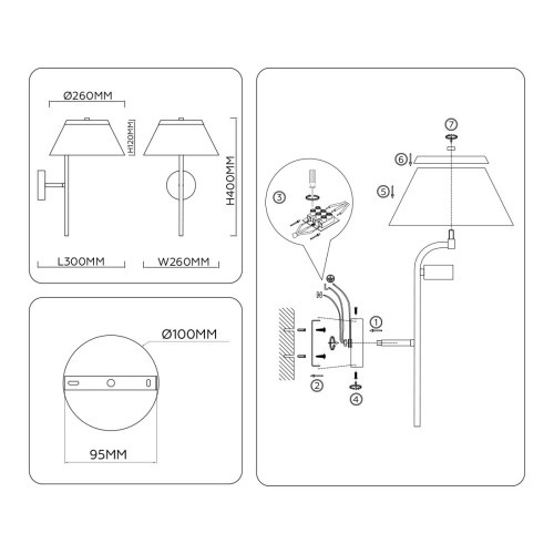Бра Ambrella Light High Light Classic LH72475