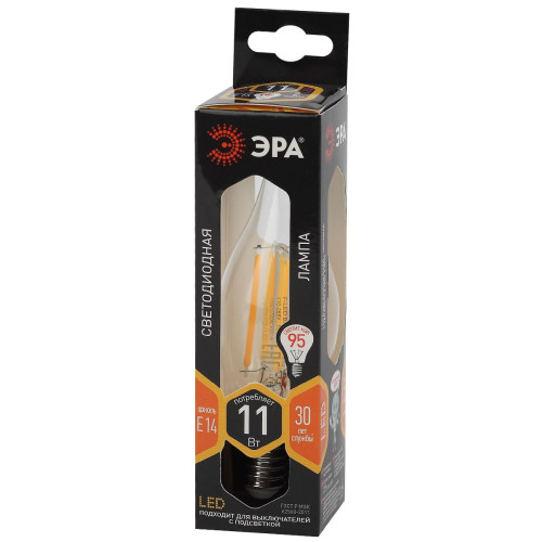 Лампа светодиодная Эра E14 11W 2700K F-LED BXS-11W-827-E14 Б0047001