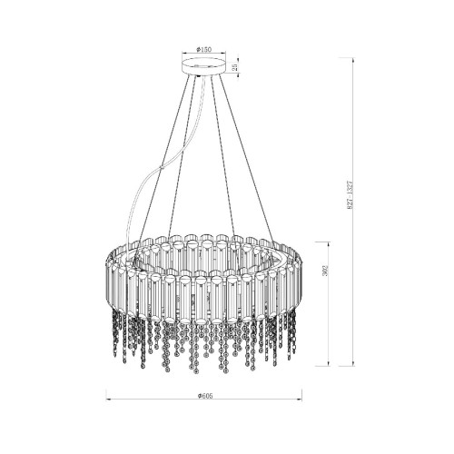 Подвесная люстра Maytoni Hail MOD097PL-08CH