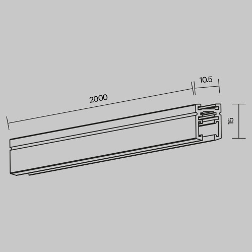 Шинопровод магнитный накладной/подвесной Maytoni Technical Busbar trunkings Levity TRX184-112B-1