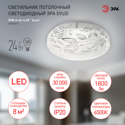 Потолочный светильник Эра SPB-6-24-6,5K Syuzi Б0054076