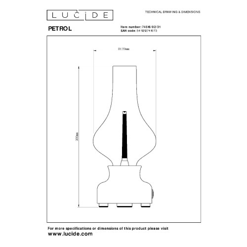 Настольная лампа Lucide Jason 74516/02/31