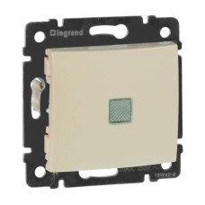 Переключатель одноклавишный на 2 направления Legrand Valena 10A 250V с подсветкой слоновая кость 774326