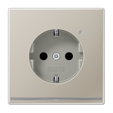 Розетка Schuko с LED подсветкой Jung ES1520-OLNW