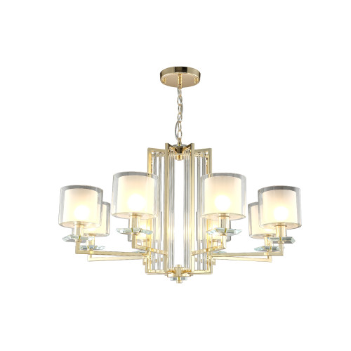 Подвесная люстра Crystal Lux Nicolas NICOLAS SP-PL8 GOLD/WHITE