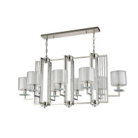 Подвесная люстра Crystal Lux Nicolas NICOLAS SP8 L1000 NICKEL/WHITE