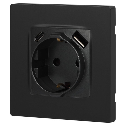 Розетка со шторками с USB type-A+C Эра 12-4108-12 Б0067700