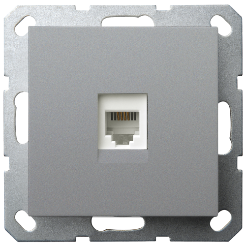 Интернет розетка Jasmart цвет алюминий разъем RJ45 (8/8) G6105S