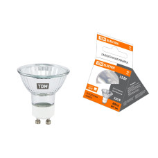 Лампа галогенная TDM Electric GU10 35W 3000K прозрачная SQ0341-0010