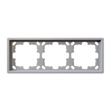 Рамка серия FD 3-постовая, цвет Белый матовый (soft touch) Jasmart FD1003PWM
