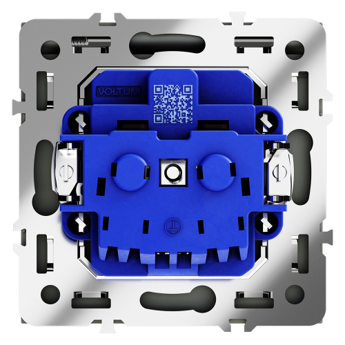 Розетка с защитными шторками и крышкой Voltum S70 VLS040308