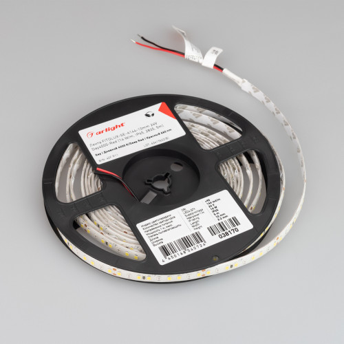Светодиодная лента Arlight FITOLUX-SE-A144-10mm 24V Day4000-Red (14 W/m, IP65, 2835, 5m) 038170